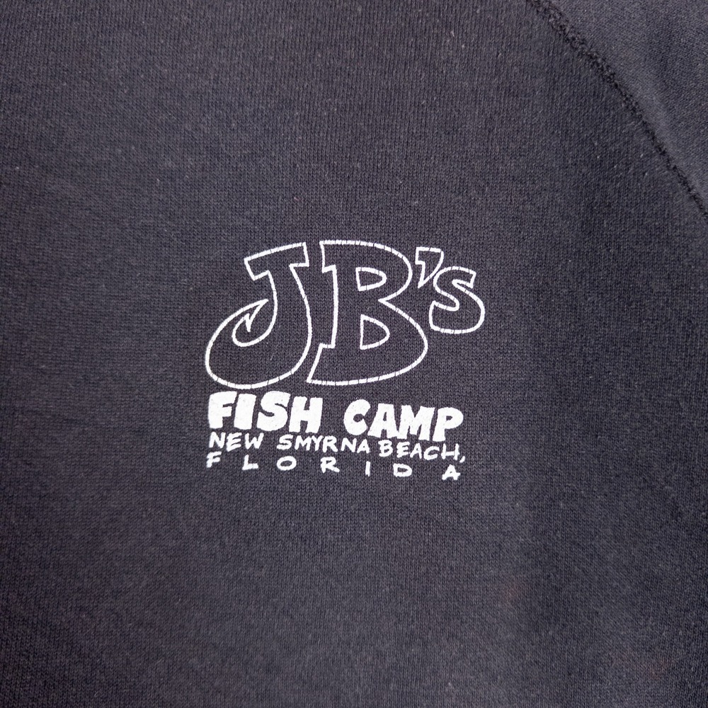 Tultex Sweatshirt Unisex 2XL Black JB's Fish Camp Florida Vintage 90s - Picture 3 of 8